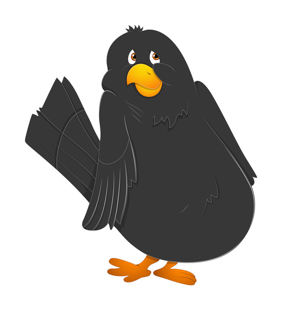 Black Scared Bird Vector - Vector, Image