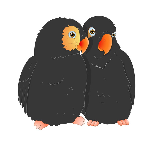 Love Birds Cartoon Vectors - Vector, Image