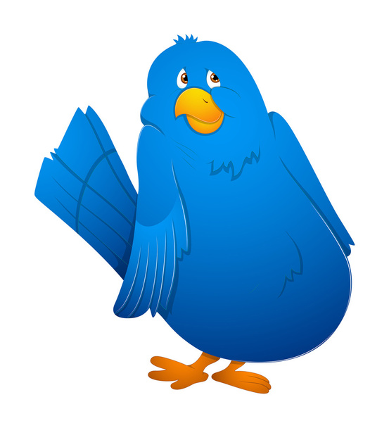 Blue Scared Bird - Вектор, зображення