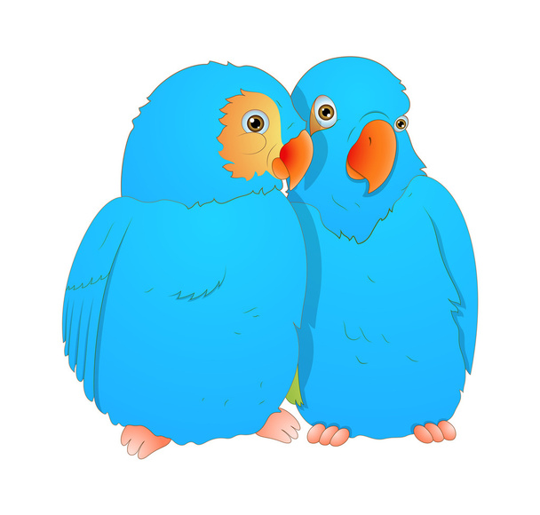 Cartoon Love Birds - Vector, Image