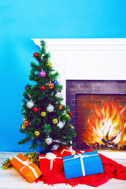 Indoor accogliente composizione natalizia
 - Foto, immagini