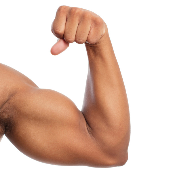 black strong arm and biceps - Φωτογραφία, εικόνα