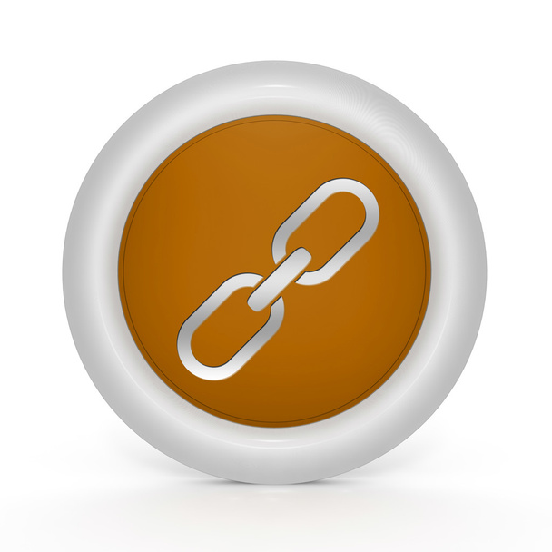 Link circular icon on white background - Foto, Imagem