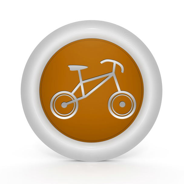 Bicicleta icono circular sobre fondo blanco
 - Foto, Imagen