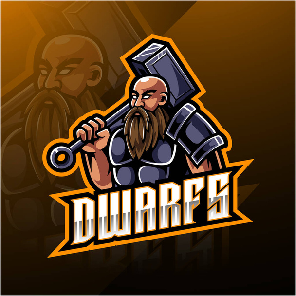 Dwarfs esport mascot  logo design - Photo, Image