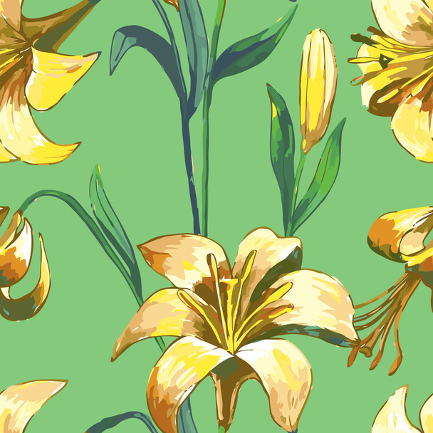 Seamless floral pattern with flowers - Vektor, obrázek