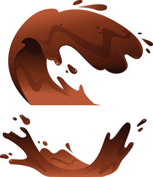 Illustration of Chocolate Splash: Wave - Vecteur, image