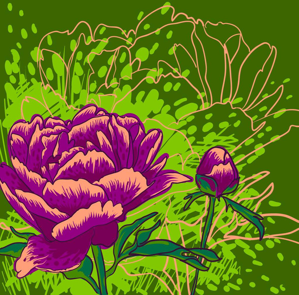 flores bonitas Fundo, Vetor Ilustração
 - Vetor, Imagem
