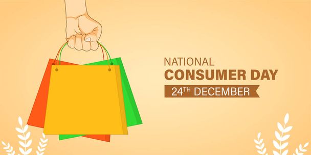 Illustration vectorielle de la Journée nationale du consommateur - Vecteur, image