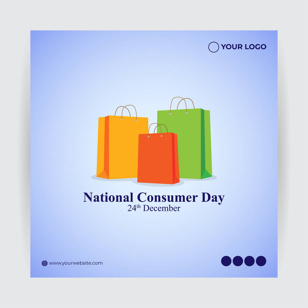 Illustration vectorielle de la Journée nationale du consommateur - Vecteur, image