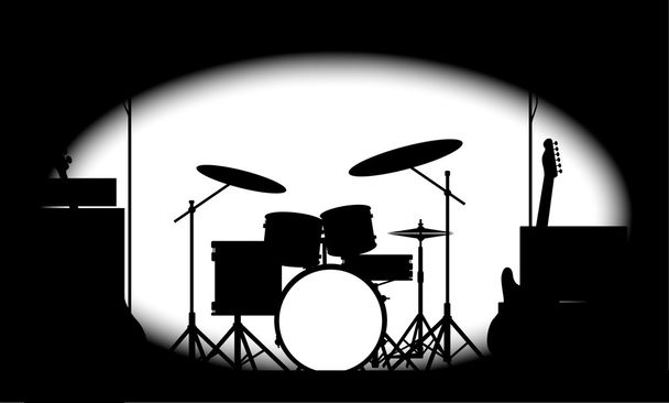 Плакат Half Tone Rock Band
 - Вектор,изображение