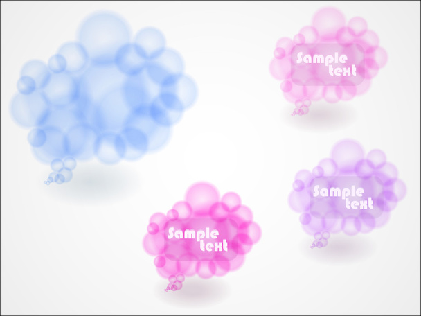 Set of vector multucolored bubbles for speech. EPS 10. - Vecteur, image