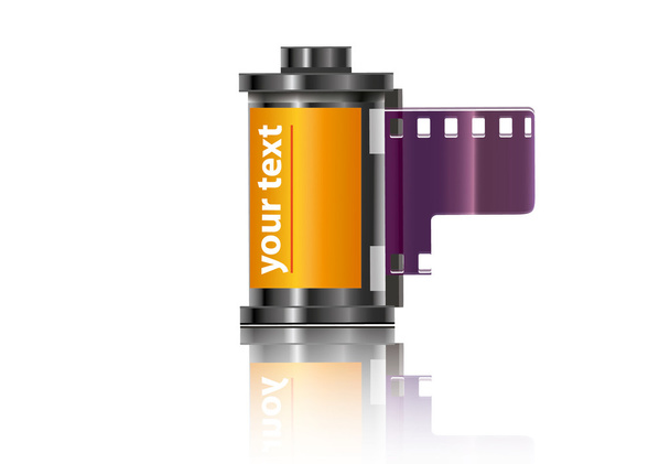 35mm film canister - Vector, Image