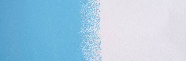 Home renovation and wall painting white and blue. Texture background wall concept - Foto, Bild