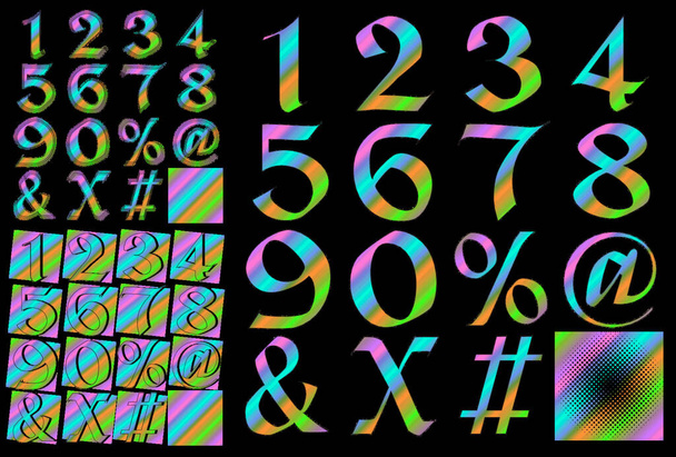 ABC Alphabet numbers lettering design - Вектор,изображение