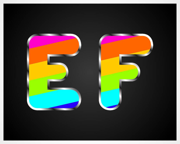 Logo EF, ilustración vectorial simple - Vector, Imagen