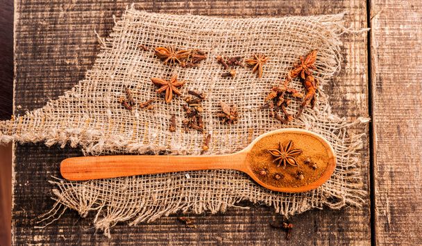  wooden table cinnamon - Fotó, kép