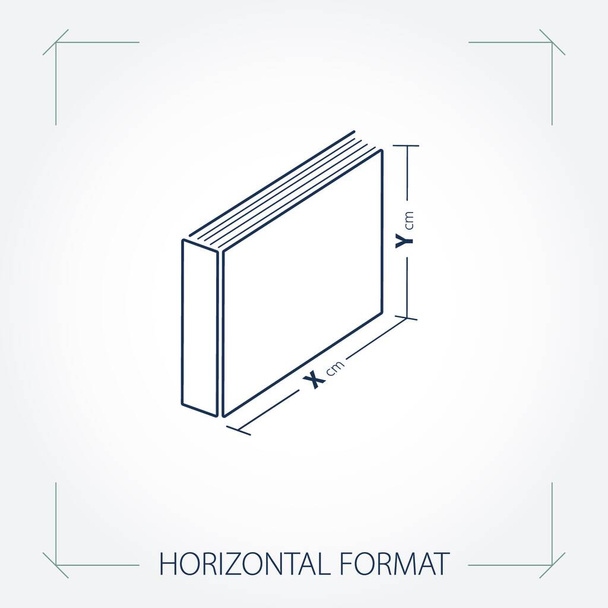 "Icône de photobook au format horizontal
 " - Vecteur, image