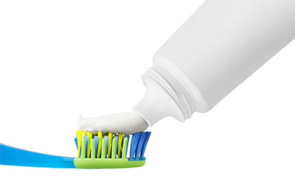 Zahnbürste mit Zahnpasta - Foto, Bild