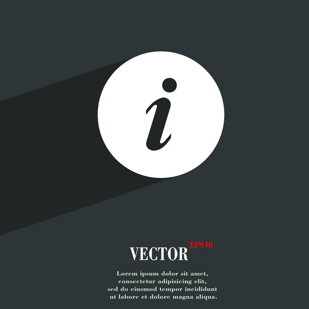 "info symboli Flat moderni web design pitkä varjo ja tilaa tekstin. Vektori" - Vektori, kuva