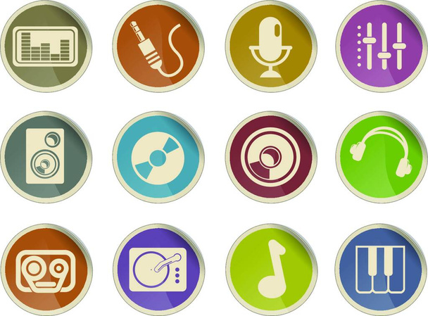 Audio & music icons vector illustration - Vector, Image