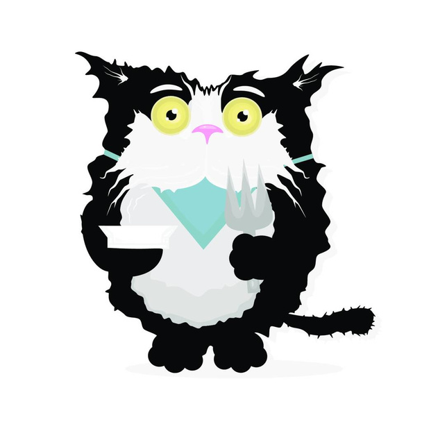 gato carácter vector ilustración  - Vector, Imagen