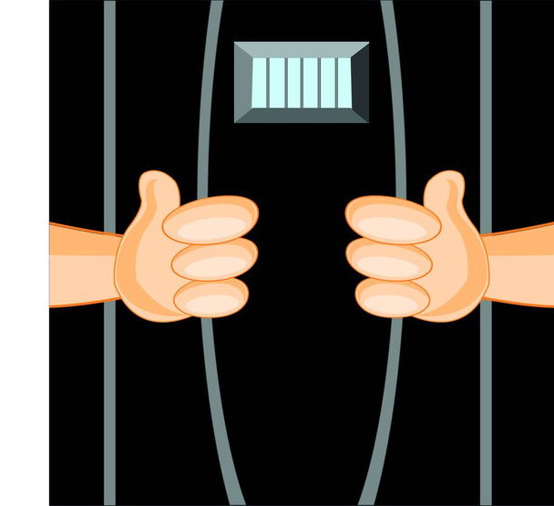 Osoby ve vězení vektorové ilustrace - Vektor, obrázek