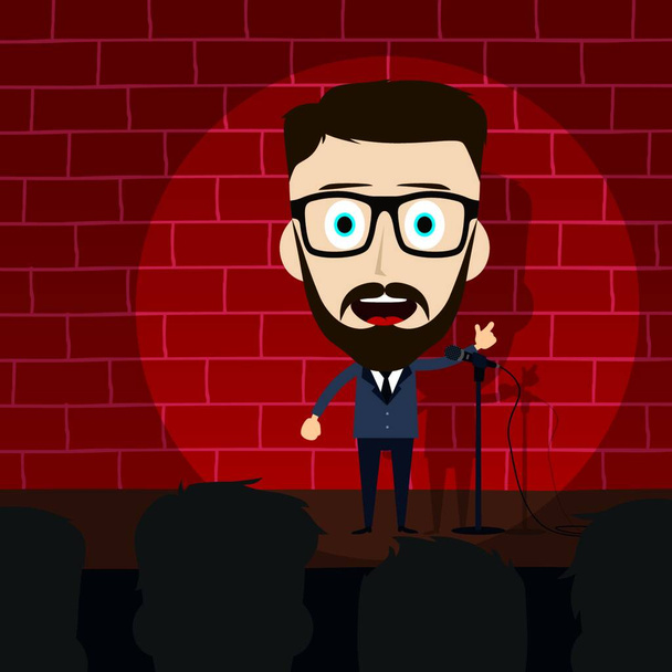illustration of stand up comedy - Vecteur, image