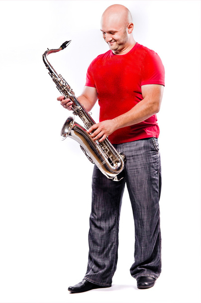 man playing the saxophone - Fotoğraf, Görsel