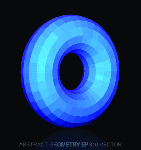 "Abstrakti geometria: matala poly Blue Torus. EPS 10, vektori
." - Vektori, kuva