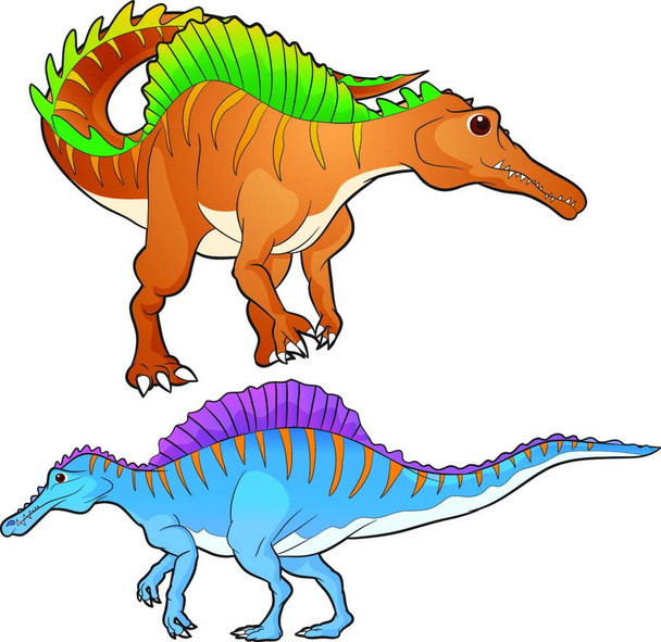 illustration of spinosaurus set - Vektori, kuva