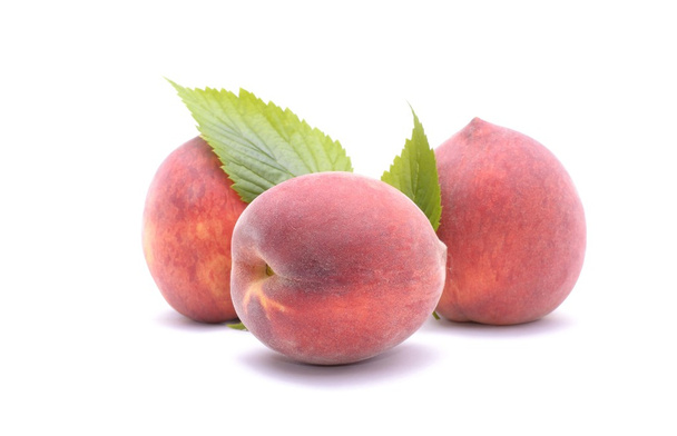 Ripe peach fruit isolated on white background - Foto, Bild