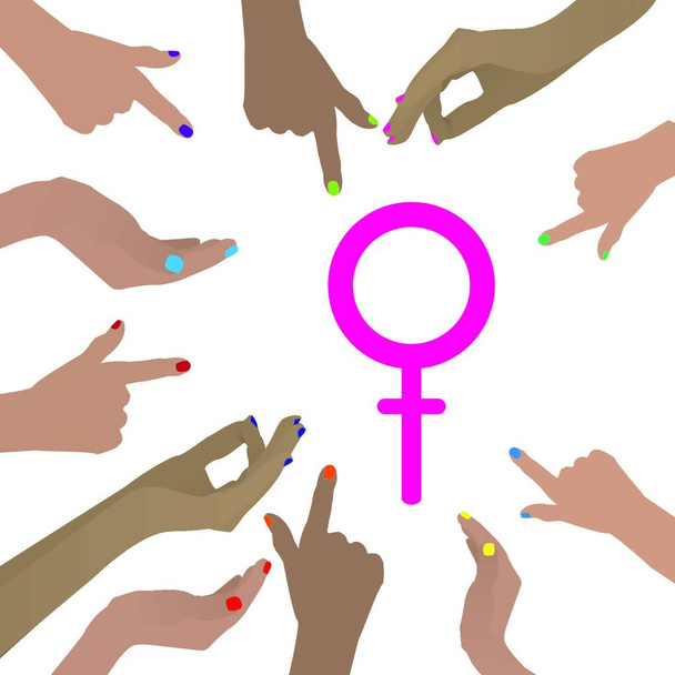 Международный женский день. феминизм
 - Вектор,изображение
