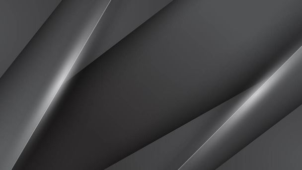 Astratto argento scuro sfondo nero - Vettoriali, immagini