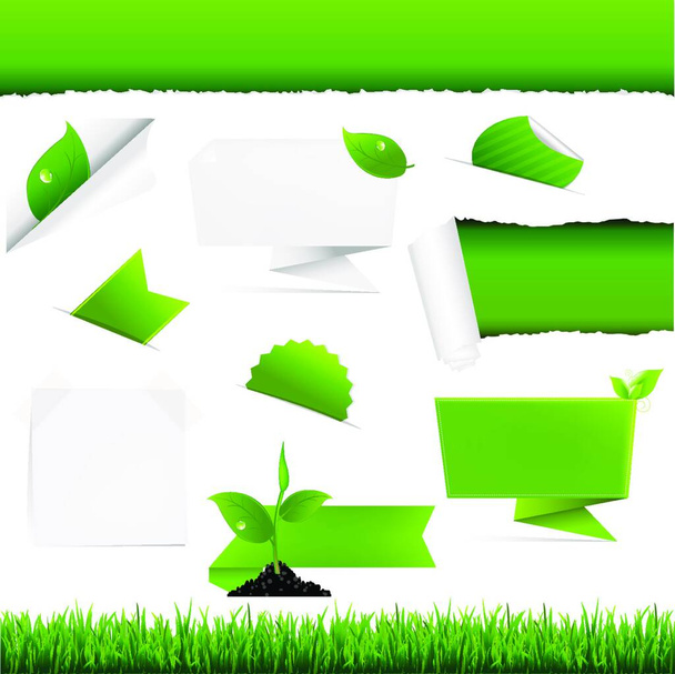 Ecogy Green Set vector illustration - Вектор,изображение