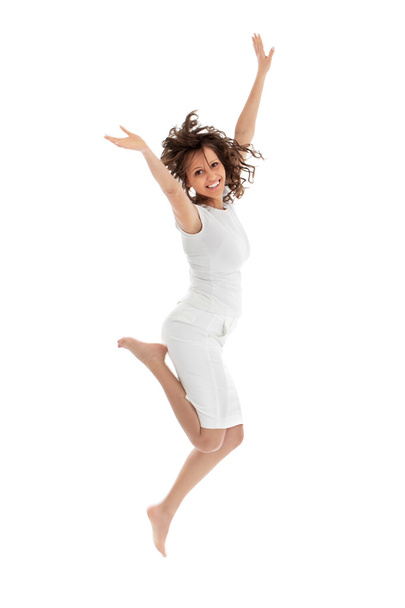 Young woman jumping - Foto, Imagen