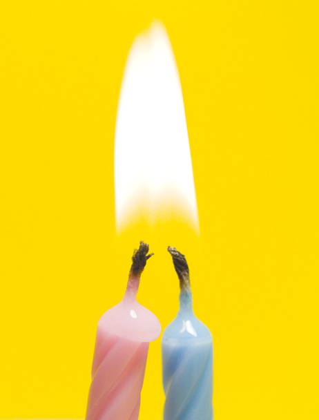 Two Birthday Candles - 写真・画像