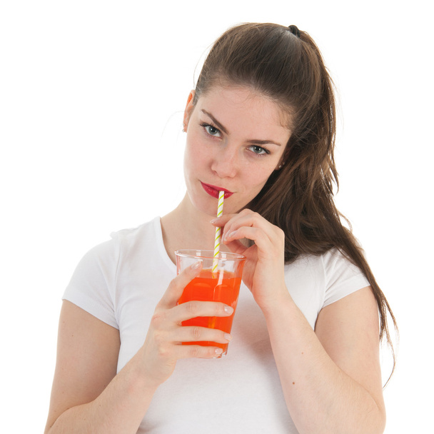 Girl drinking lemonade - Foto, Bild