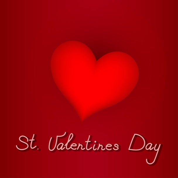 pretty icon red heart for valentines day - Vektör, Görsel