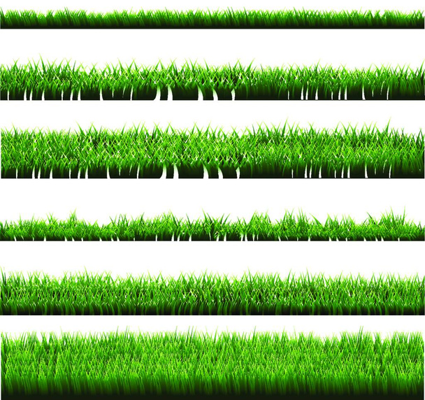 Zielona trawa granicy duża kolekcja - Wektor, obraz