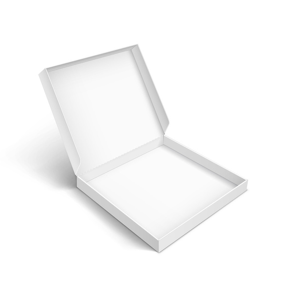 Шаблон упаковки коробки для піци Ізольовані
 - Вектор, зображення