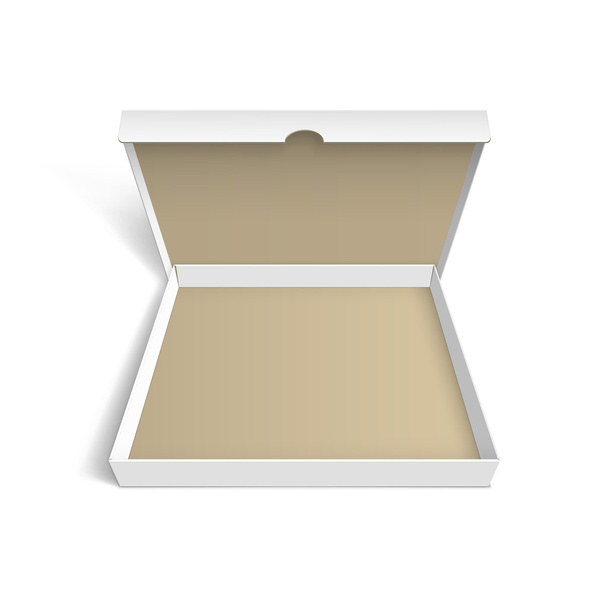 分離されたピザ ボックス パッケージ テンプレート - ベクター画像