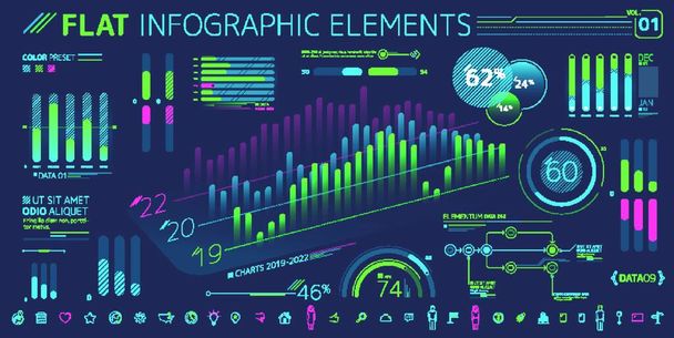 Corporate Infographic Elements Collection - Vector, Image