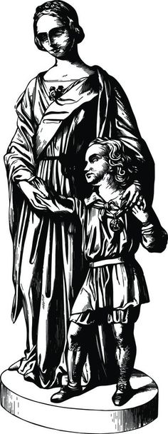 "Socha zobrazuje královnu a prince z Walesu v bronzu, v" - Vektor, obrázek