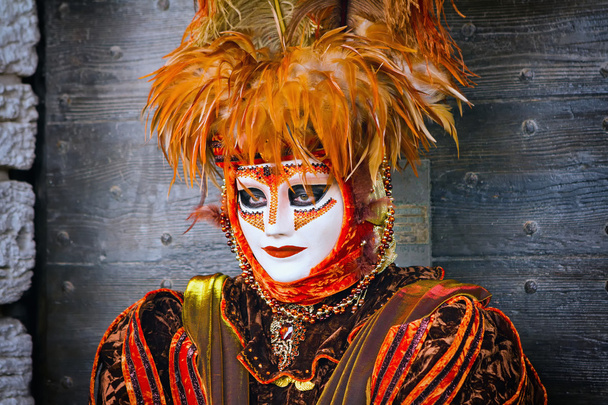 Venedik 'te Karnaval Maskesi - Venedik Kostümü - Fotoğraf, Görsel