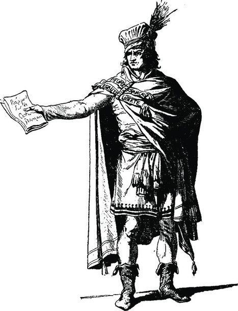 "Original Costume of a Member of the Council of the Five Hundred," - Vektor, obrázek