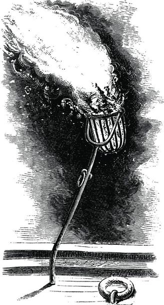 "Steamboat Torch basket, vintage illustration." - Vetor, Imagem