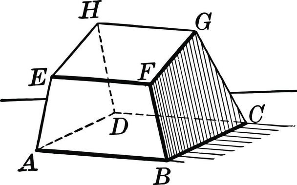 Hexahedron musta ja valkoinen vintage vektori kuvitus - Vektori, kuva