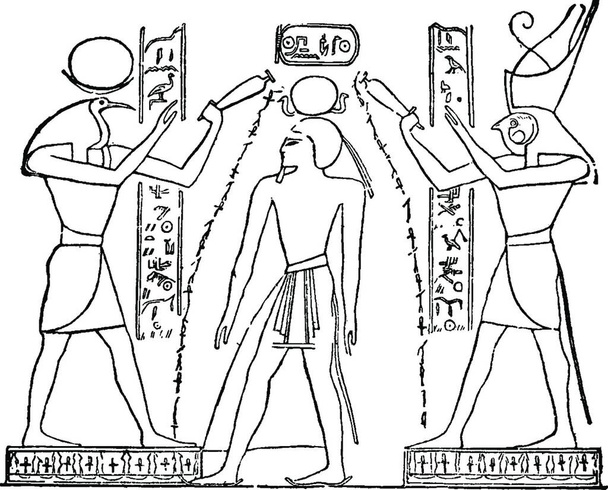 "Ramses III, vintage illustration" - Vector, Imagen
