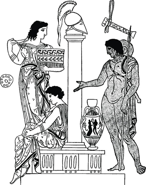 Orestes vintage illustration on white background - Vetor, Imagem